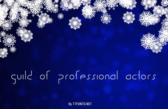 Guild of Professional Actors example